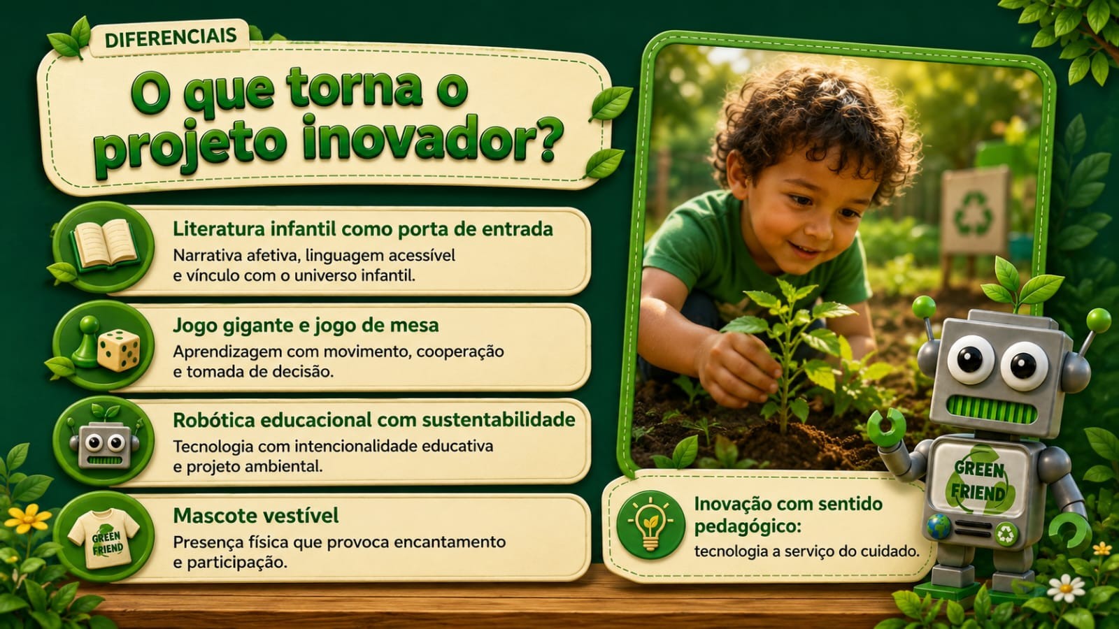 Diferenciais do Green Friend