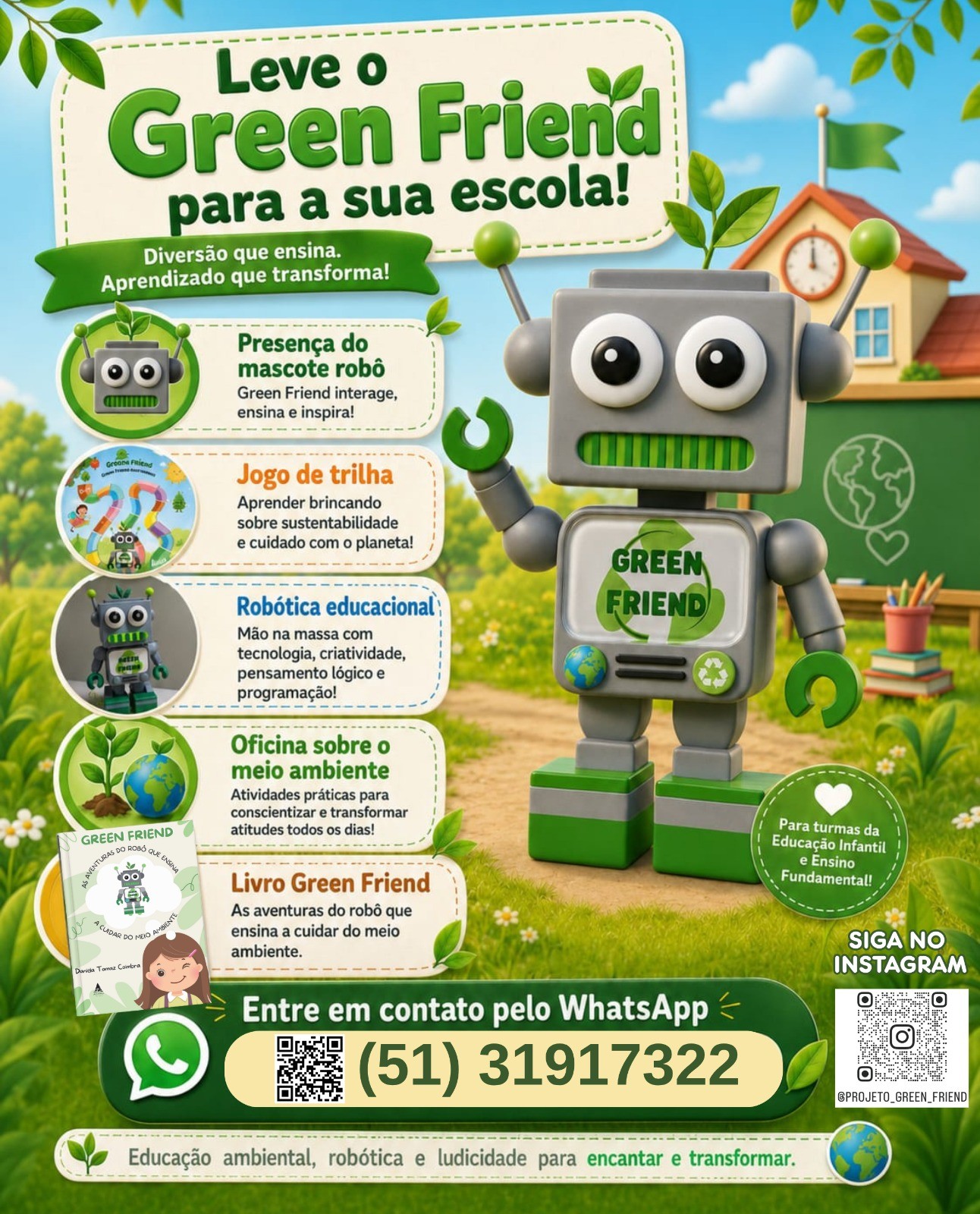 Leve o Green Friend para sua escola